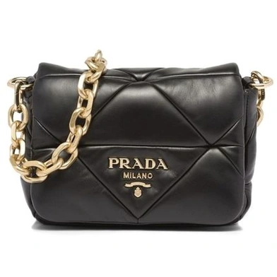 Prada Quilted Nappa Leather shoulder bag black